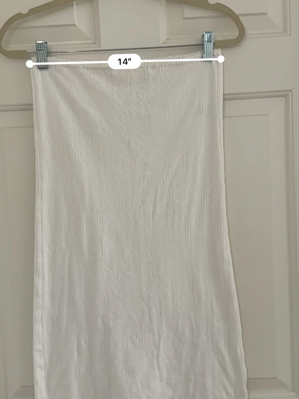 MY MUM MADE IT WHITE POINTELLE COTTON MAXI SKIRT M/L - Picture 5 of 13